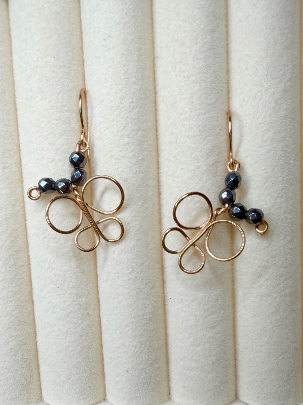 Hematite Butterfly Earrings